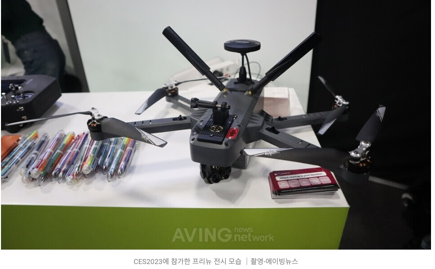 PRENEU unveils special mission specialized drone 'REUPEL E-10' at CES 2023(2023.01.17) 썸네일