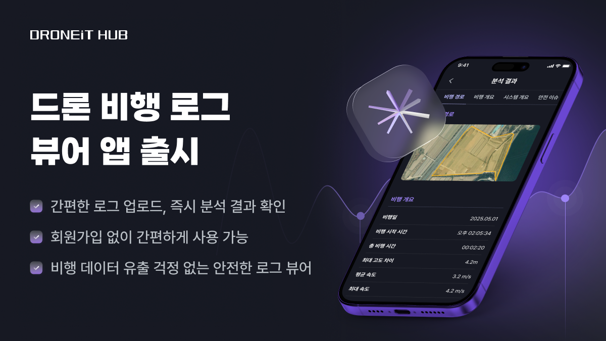 PRENEU, Launches 'DRONEiT Hub' Mobile-Based Drone Flight Log Analysis Service 썸네일